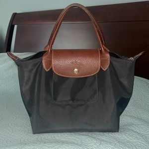 Charcoal Grey Mini Longchamp Bag